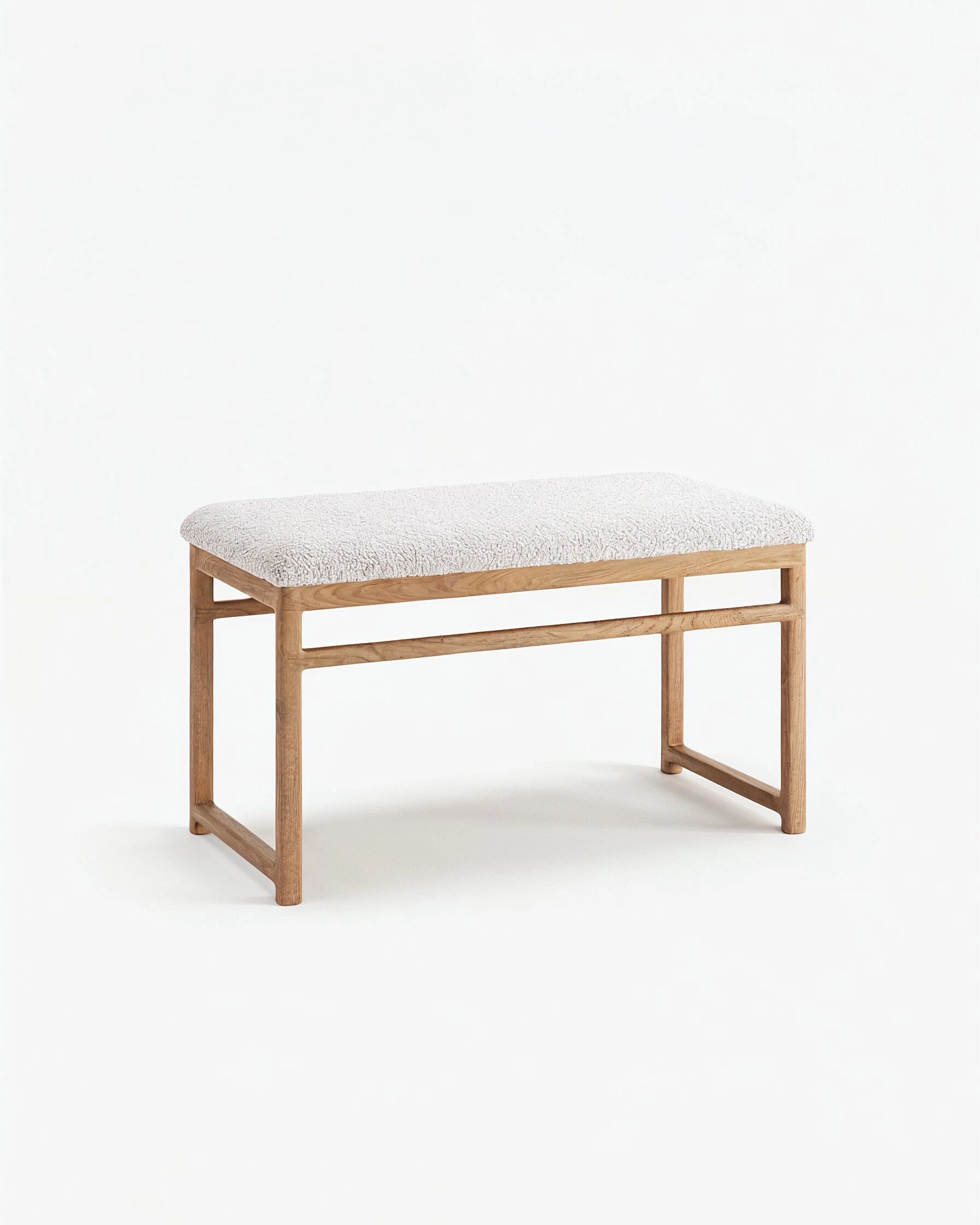 Wilma Bänk - Ek - Ivory bouclé